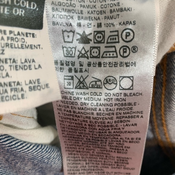 Levi's 501 High Waist distressed Cutoff Jean Shorts Size 25 - Picture 4 of 5